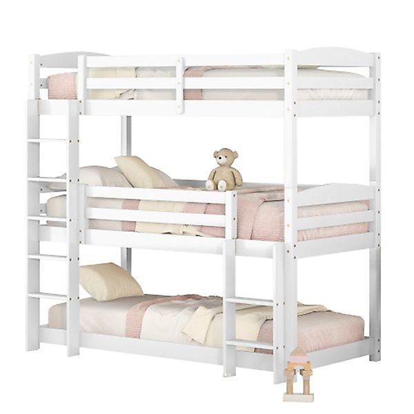 Welikera Etagenbett Etagenbett, 90*200cm, Single-Size-Holz-Dreier-Etagenbet günstig online kaufen