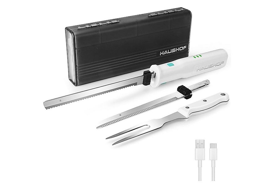 LuxusKollektion Cuttermesser Elektromesser kabellos 2Klingen Edelstahl Brot günstig online kaufen