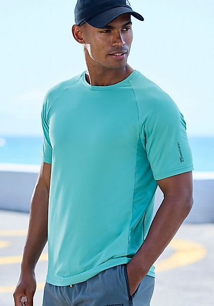 AUTHENTIC LE JOGGER Funktionsshirt mit Rundhalsausschnitt und seitlichen Me günstig online kaufen