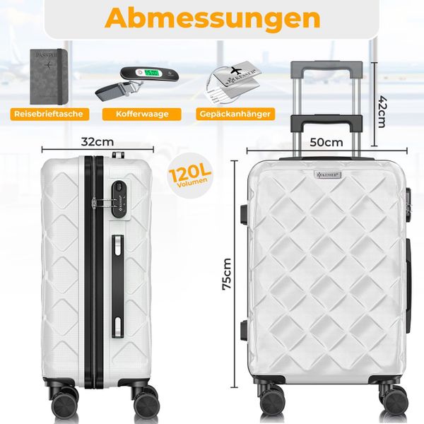 KESSER Hartschalen-Trolley Reisekoffer, 4 Rollen, ABS günstig online kaufen