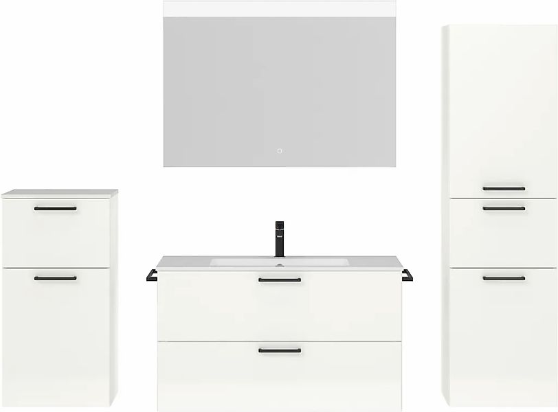 nobilia Badmöbel-Set "Tolvina", (4 St., vormontiert, mit Soft-Close), Hochg günstig online kaufen