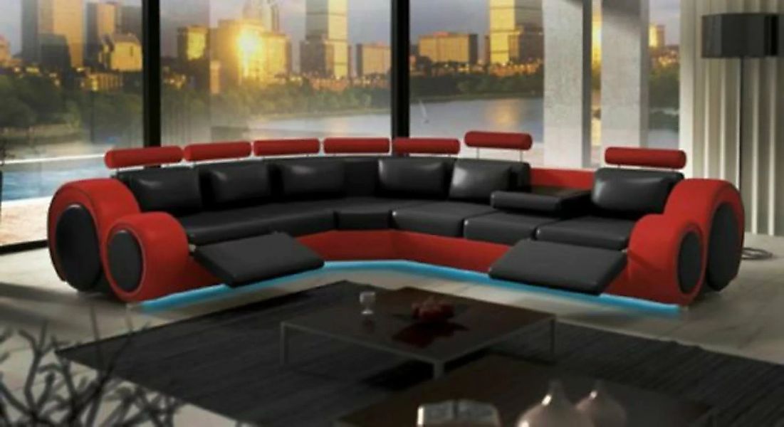 JVmoebel Ecksofa Leder Sofa Xxl Relax Design Sofas Ledercouch Eck couch Neu günstig online kaufen