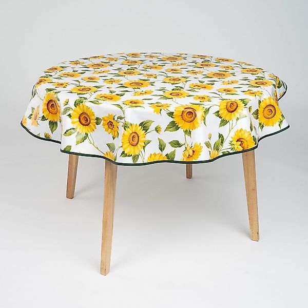 laro Tischdecke 160cm runde Wachstuchtischdecke Saum-Eingefasst günstig online kaufen