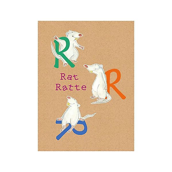 Komar Wandbild ABC Animal R Buchstaben B/L: ca. 40x50 cm günstig online kaufen