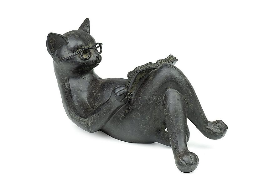 Moritz Dekofigur Moritz Dekofigur Figur Katze 14x7,5 cm Kater Brille Buch L günstig online kaufen