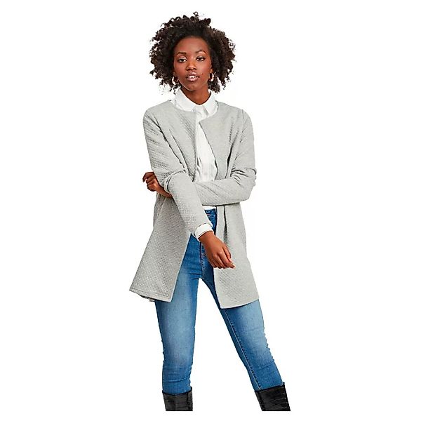 Vila Naja Neue Lange Jacke XL Light Grey Melange günstig online kaufen
