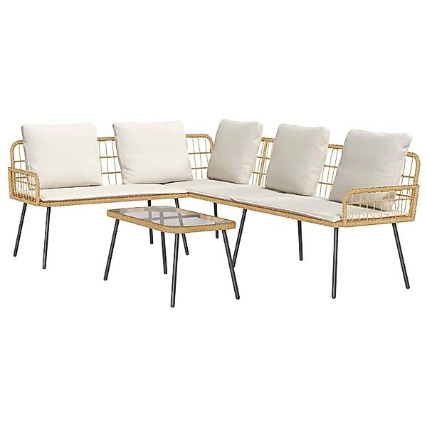 vidaXL Garten-Sofa-Set 2-Tlg Natur Poly Rattan 3328649 günstig online kaufen
