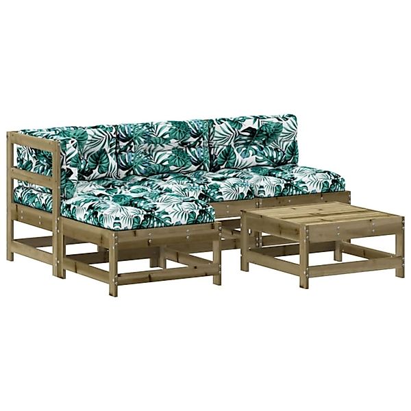 vidaXL 5-Tlg Garten-Lounge-Set mit Kissen Imprägniertes Kiefernholz 3186052 günstig online kaufen