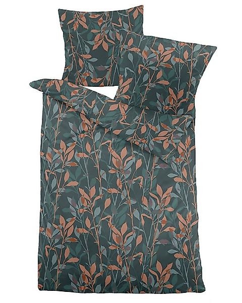 Dormisette Bettwäsche Dormisette Edel Biber Bettwäsche 155x220 Zweige Blätt günstig online kaufen