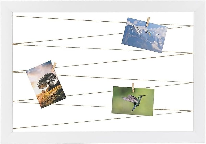 Clamaro Bilderrahmen, Fotohalter Pinnwand Fotorahmen Weiß Matt Bilderrahmen günstig online kaufen