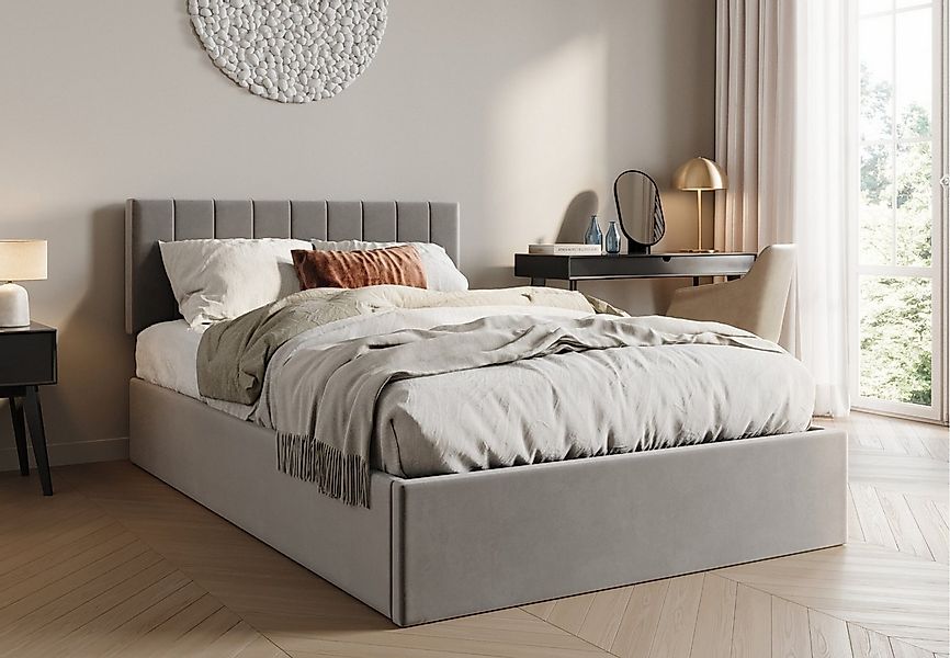 Home Collective Polsterbett mit Stauraum und Lattenrost Doppelbett Gepolste günstig online kaufen