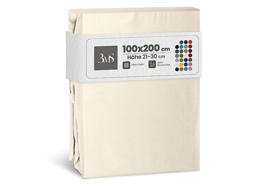 BETTWAESCHE-MIT-STIL Spannbettlaken Mako Satin Spannbettlaken, Matratzenhöh günstig online kaufen