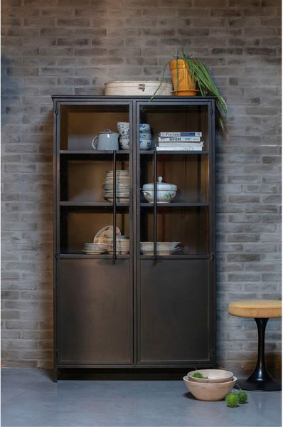 WOOOD Vitrine »Exhibit« mit Glastüren und viel Stauraum, H 170 cm x B 99 cm günstig online kaufen