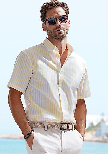 John Devin Kurzarmhemd Regular Fit, Streifenhemd günstig online kaufen