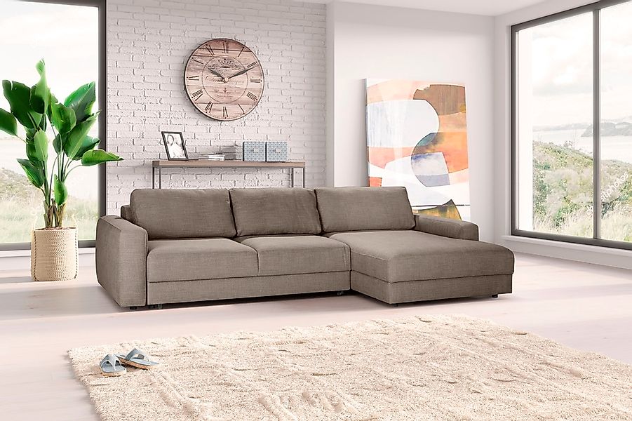 TRENDMANUFAKTUR Ecksofa "Bourbon II, mit extratiefer Sitzfläche und extrabr günstig online kaufen