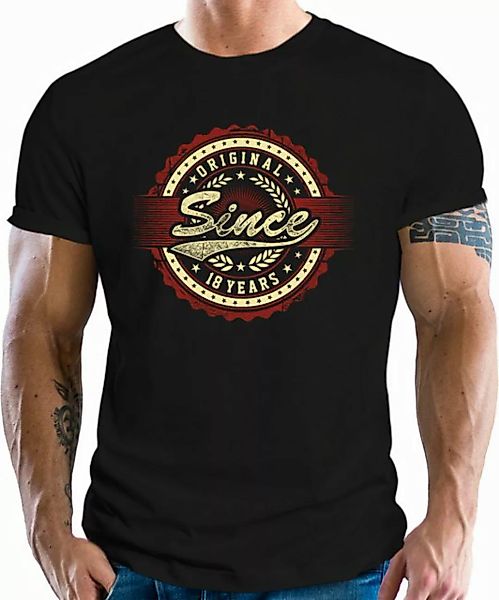 RAHMENLOS® T-Shirt als Geschenk zum Volljährigkeit - Original Since 18 Year günstig online kaufen