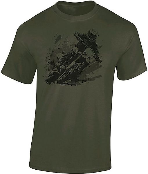 Baddery Print-Shirt Motocross T-Shirt: "Dirt Rush" - Motorrad Biker T-Shirt günstig online kaufen