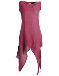 Vishes Zipfelkleid Asymmetrisches armloses Lagenlook Zipfelkleid günstig online kaufen