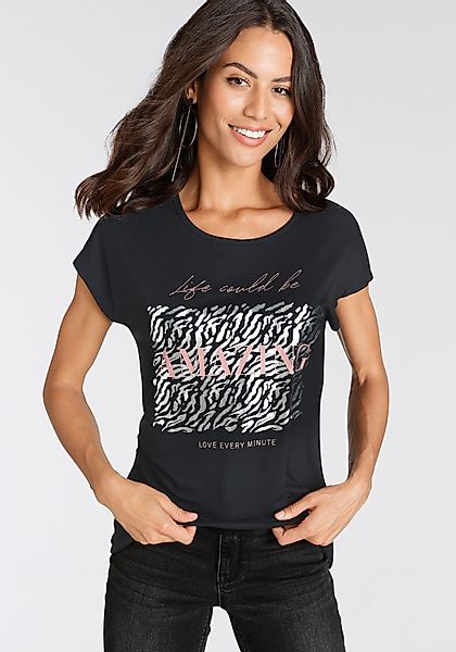 Laura Scott T-Shirt figurumspielende Passform, bedruckt, günstig online kaufen