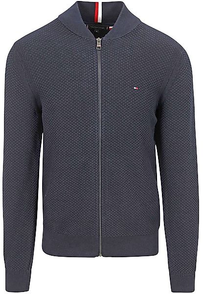 Tommy Hilfiger Strickjacke Struktur Navy - Größe XXL günstig online kaufen