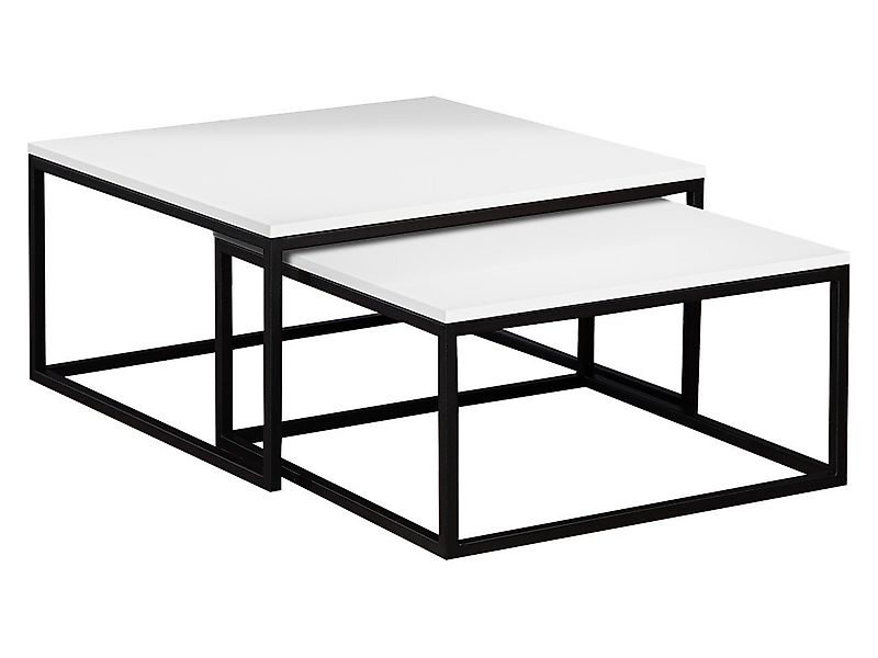 MIRJAN24 Couchtisch Dual (2er-Set), Vierkantrohrrahmen aus Stahl, schwarz p günstig online kaufen