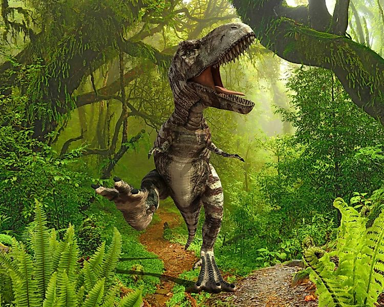 Fototapete "Dinosaurier" 4,00x2,50 m / Glattvlies Perlmutt günstig online kaufen