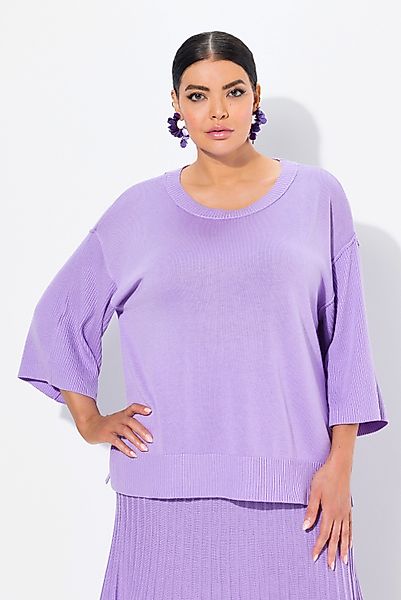 Ulla Popken Strickpullover Pullover oversized Rundhals günstig online kaufen