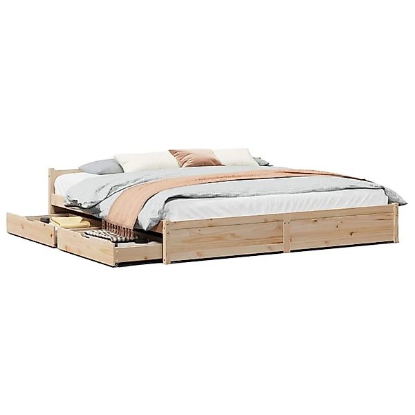 vidaXL Massivholzbett ohne Matratze 180x200 Kiefernholz 3301694 günstig online kaufen