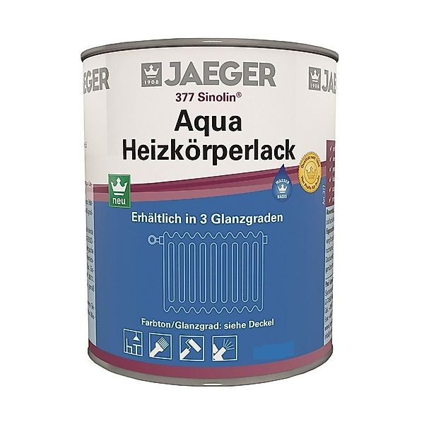 Jaegerlacke Heizkörperlack 377 Sinolin Aqua Heizkörperlack günstig online kaufen