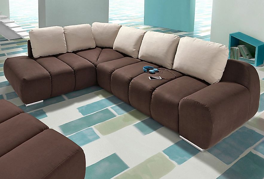 Home affaire Ecksofa "Bono L-Form" mit Ottomane, wahlweise mit Bettfunktion günstig online kaufen