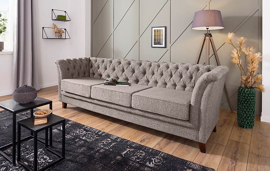 Home affaire Chesterfield-Sofa "Dover", aufwändige Knopfheftung in Chesterf günstig online kaufen