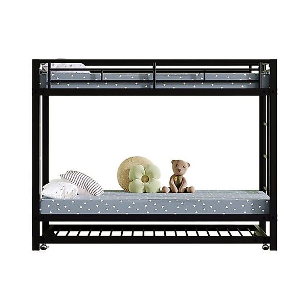 Flieks Etagenbett, Metallbett Hochbett Kinderbett 90x200cm mit Ausziehbett günstig online kaufen