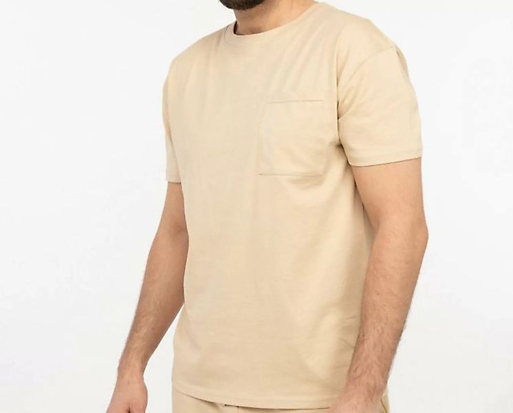 Chilled Mercury T-Shirt Baumwolle Freizeit Rundhals Shirt/ mit Brusttasche günstig online kaufen