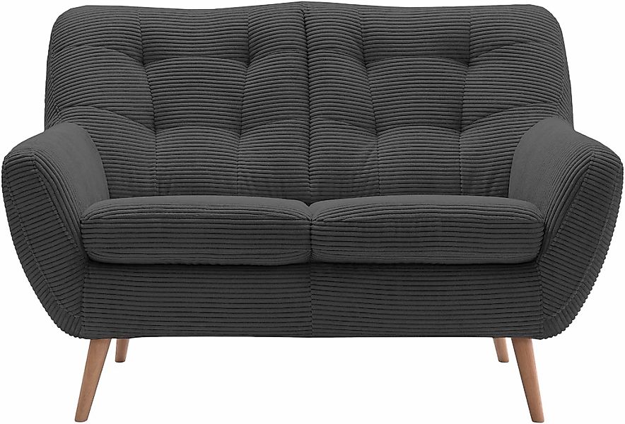 exxpo - sofa fashion 2-Sitzer "Scandi, bequem, aufwendige Rückenpolsterung günstig online kaufen