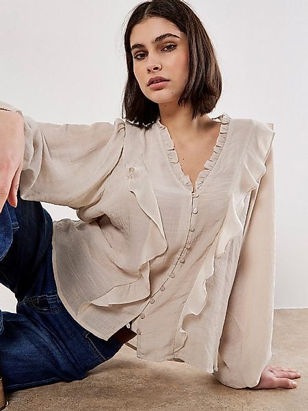 Apricot Rüschenbluse Unibluse mit Rüschen günstig online kaufen