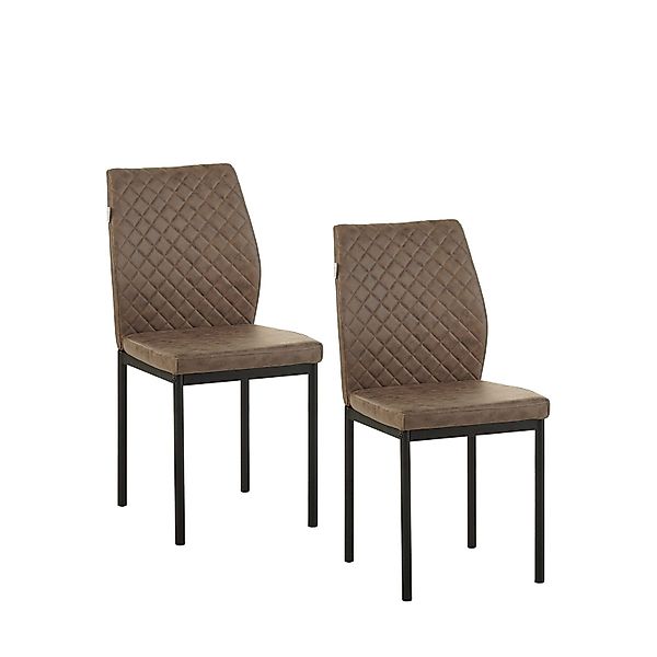 HTI-Living Esszimmerstuhl Esszimmerstuhl 2er Set Antikdunkelbraun günstig online kaufen