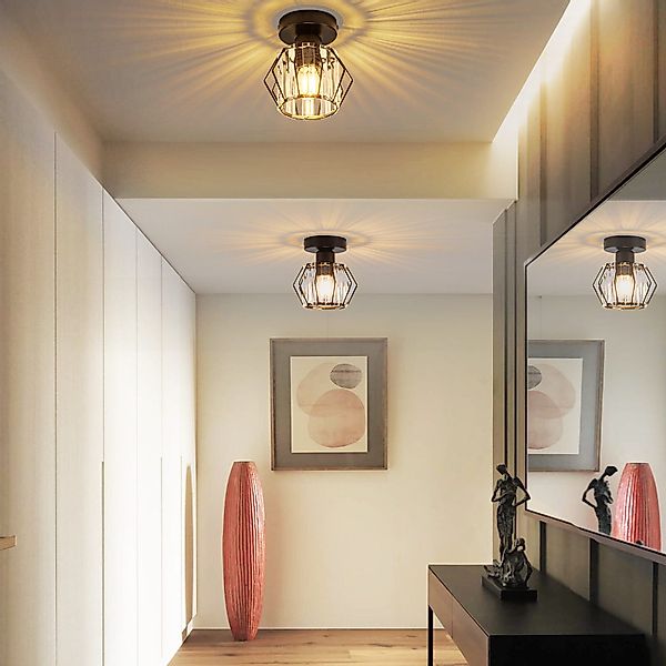 ZMH Deckenleuchte Whonzimmer Schwarz Kristall Modern günstig online kaufen
