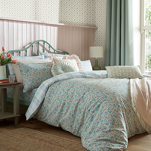 LAURA ASHLEY Wendebettwäsche "Sherston, aus Baumwoll Satin" 3 tlg. mit flor günstig online kaufen