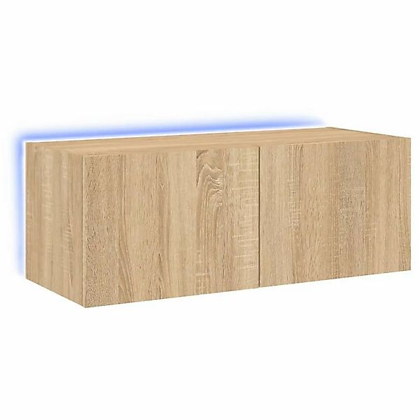 VidaXL TV-Wandschrank mit LED-Leuchten Sonoma-Eiche 80x35x31 cm günstig online kaufen