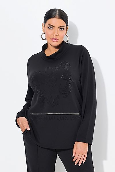 Ulla Popken Sweatshirt Sweatshirt Blüte Stehkragen günstig online kaufen