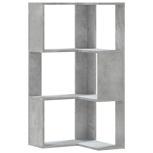 vidaXL Eck-Bücherregal 3 Böden Betongrau 50x50x102 cm Holzwerkstoff 852594 günstig online kaufen