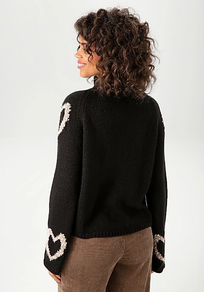 Aniston CASUAL Strickpullover mit eingestrickten Herzen - NEUE KOLLEKTION günstig online kaufen