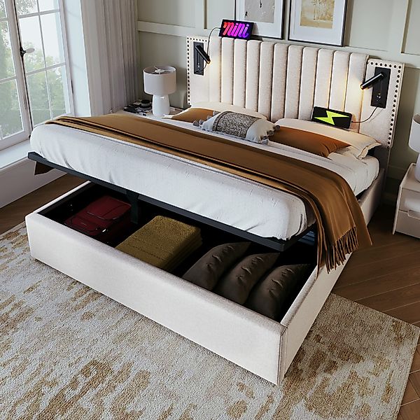 HAUSS SPOLE Polsterbett 160x200 Leselicht mit günstig online kaufen
