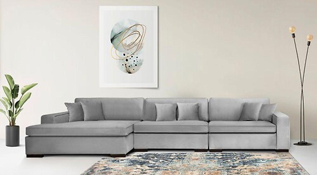 Home affaire Ottomane »Skara L-Form« Lounge-Sofa mit Federkernpolsterung, i günstig online kaufen