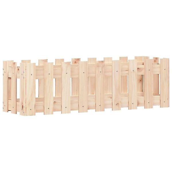 vidaXL Hochbeet Lattenzaun-Design 100x30x30 cm Massivholz Kiefer 832472 günstig online kaufen