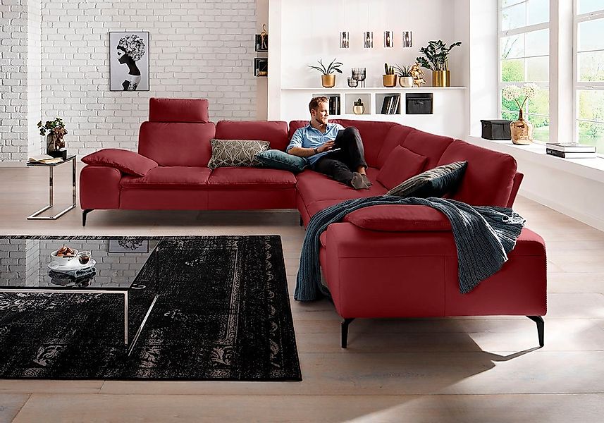 W.SCHILLIG Ecksofa "valentinoo, Designsofa, elegant und bequem, L-Form", (S günstig online kaufen