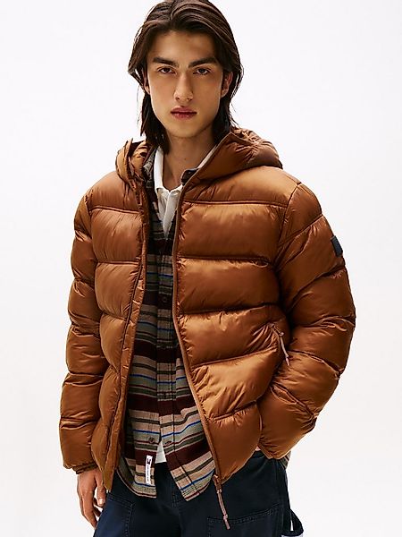 Tommy Jeans Steppjacke HOODED LOGO PUFFER Winterjacke Steppjacke W Regular günstig online kaufen