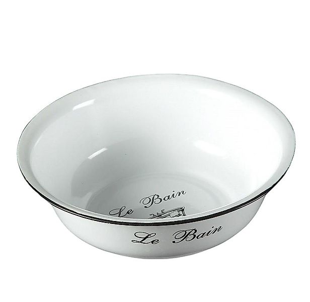 Linoows Badaccessoire-Set Emaille Waschschüssel, Retro Schüssel, günstig online kaufen