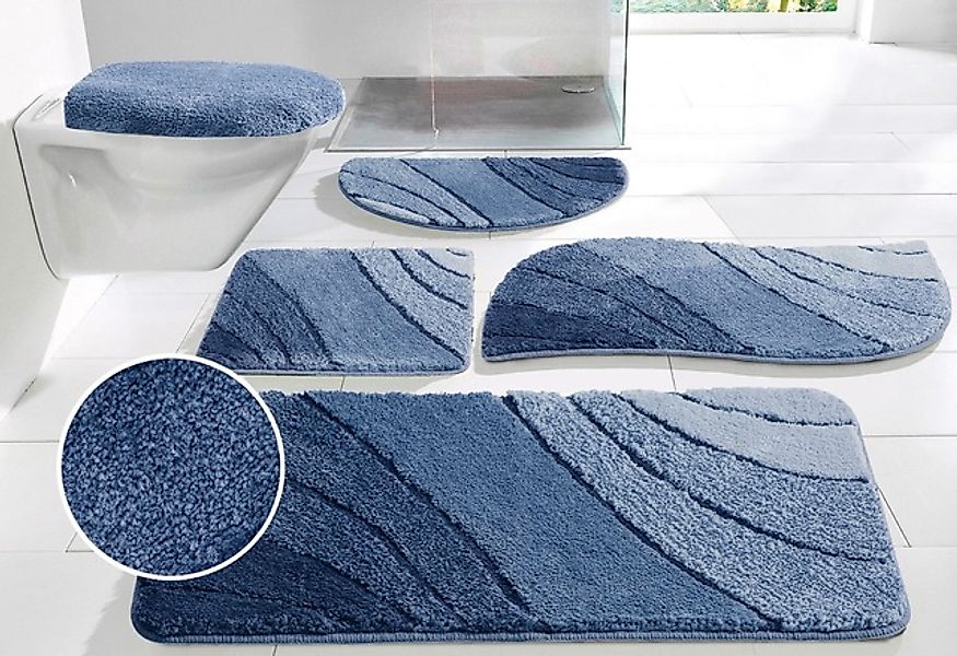 my home Badematte »Josie, Badvorleger, Badezimmer Teppich«, rutschhemmend b günstig online kaufen