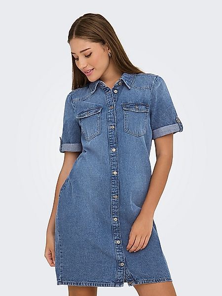 ONLY Jeanskleid ONLLISA – Denimkleid mit Knopfleiste und Brusttaschen modis günstig online kaufen